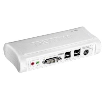 Trendnet 2 Port Dual Monitor USB DVI KVM Switch, DVI 2048 x 1536 Maximum Resolution [TK-204UK]; 649-610