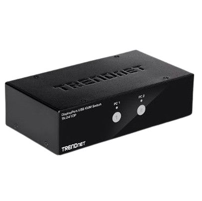 Trendnet 2 Port Dual Monitor USB DisplayPort KVM Switch, 3.5 mm Jack 3840 x 2160 Maximum Resolution [TK-241DP]; 649-616
