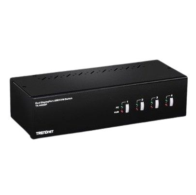 Trendnet 2 Port Dual Monitor USB DisplayPort KVM Switch, 3.5 mm Jack 3840 x 2160 Maximum Resolution [TK-440DP]; 649-618