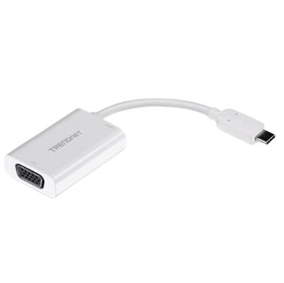 Trendnet USB C to VGA Adapter, USB C, 1 Supported Display(s) - 1920 x 1200 @ 60Hz [TUC-VGA2]; 649-640
