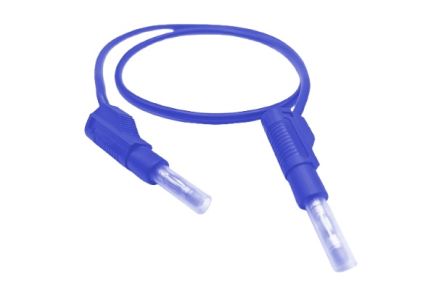 Mueller Electric Test lead, 32A, 600V, Blue, 1m Lead Length [22.451-1M-6]; 649-759