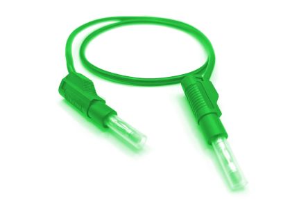 Mueller Electric Test lead, 32A, 600V, Green, 2m Lead Length [22.451-2M-5]; 649-767