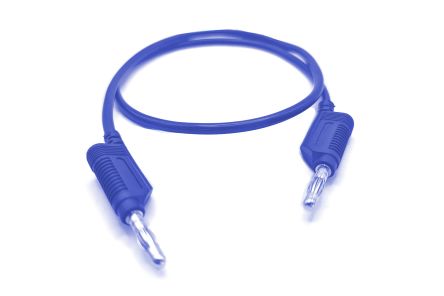 Mueller Electric Test lead, 32A, 30V ac, Blue, 0.5m Lead Length [22.170-.50M-6]; 649-772