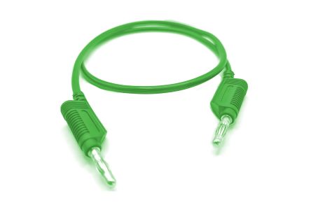 Mueller Electric Test lead, 32A, 30V ac, Green, 0.5m Lead Length [22.170-.50M-5]; 649-773