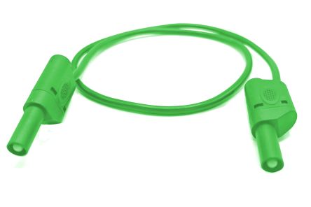Mueller Electric Test lead, 32A, 600(CATIII) V, 1000(CATII) V, Green, 0.25m Lead Length [22.421-.25M-5]; 649-781