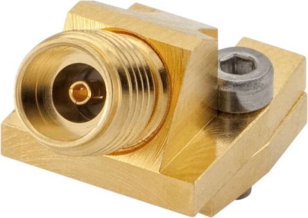 Rosenberger 02K80F Series, Jack PCB Mount Coaxial PCB Connector, Screw Termination, Right Angle Body [02K80F-40ML5]; 649-962