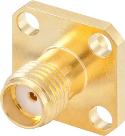 Rosenberger 32K401 Series, Jack Panel Mount SMA Connector, Solder Termination, Straight Body [32K401-271L5]; 649-971