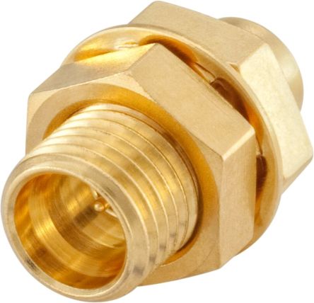 Rosenberger 19S601 Series, Jack Bulkhead SMA Connector, Solder Termination, Straight Body [19S601-271L5]; 649-981