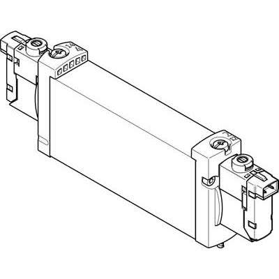 Festo 2x3/2-Way, Closed, Monostable Pneumatic Solenoid Valve - Electrical VUVG Series 24V dc [VUVG-B18-T32C-AZT-F-1H2L-W1]; 650-238