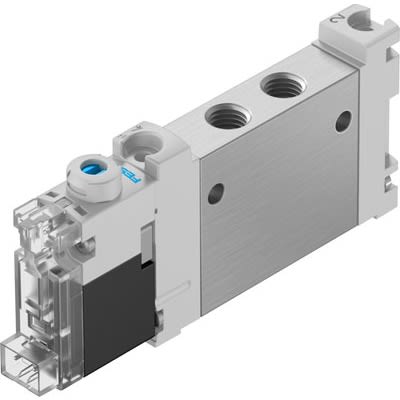 Festo 5/2-Way, Monostable Pneumatic Solenoid Valve - Electrical M7 VUVG Series 24V dc [VUVG-LK10-M52-AT-M7-1H2L-W1-S]; 650-249