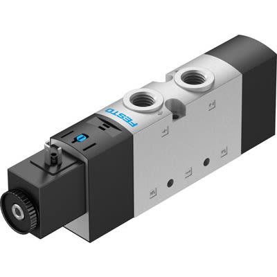 Festo 5/2-Way, Monostable Pneumatic Solenoid Valve - Electrical G 1/4 VUVS Series 24V dc [VUVS-L25-M52-AD-G14-F8-1C1+G]; 650-258