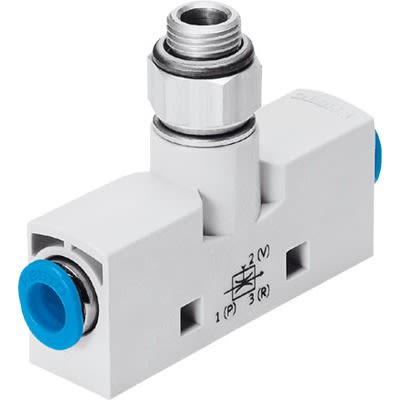 Festo Vacuum Generator, 0.95mm nozzle , 4bar 62.7L/min, VN series [VN-10-L-T4-PQ2-VA5-RQ3]; 650-270