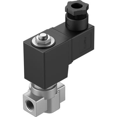 Festo 2/2-Way, Closed, Monostable Pneumatic Solenoid Valve - Electrical NPT 1/4 VZWD Series [VZWD-L-M22C-M-N14-25-V-3AP4-22-R1]; 650-281