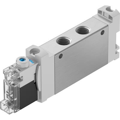 Festo 5/2-Way, Monostable Pneumatic Solenoid Valve - Electrical G 1/8 VUVG Series 24V dc [VUVG-LK14-M52-AT-G18-1H2L-W1-S]; 650-478