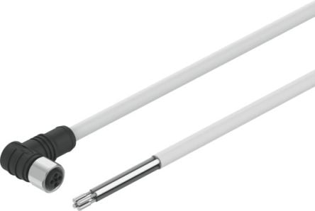 Festo NEBM Series Cable for Use with Controllers, 3m Length, 0 → 60 V,8140938 [NEBM-T12W4-R-3-LE4]; 650-524
