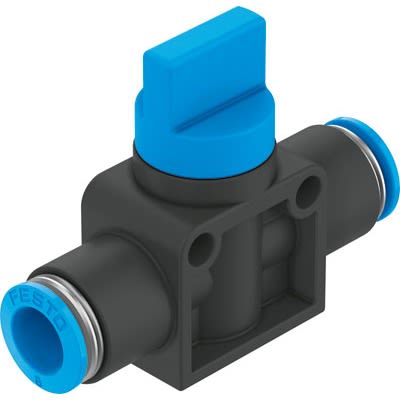 Festo 3/16 in Pneumatic Shut-Off Valve, 155.7L/min [HE-2-QS-3/16-U]; 650-536
