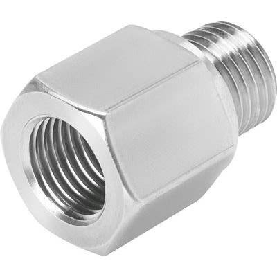 Festo G 1/8 Male Galvanised Steel Adapter [AD-G1/8-1/8NPT-I]; 650-593