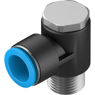 Festo QSLV Series Push-in Fitting, NPT 1/2 Male, Threaded-to-Tube Connection Style, 190752 [QSLV-1/2-5/8-U]; 650-744