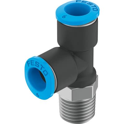 Festo QSMTL Series Push-in Fitting, R 1/8 Male to For tubing outside diameter 4 mm, Threaded-to-Tube Connection Style, [QSMTL-1/8-4]; 650-755