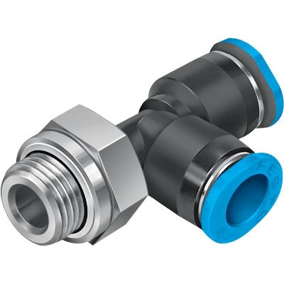 Festo QSMTL Series Push-in Fitting, G 1/8 Male to For tubing outside diameter 6 mm, Threaded-to-Tube Connection Style, [QSMTL-G1/8-6]; 650-757