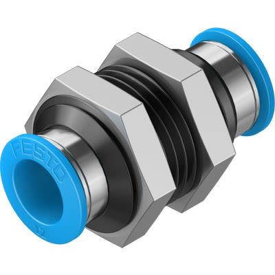 Festo QSS Series Bulkhead, 12 mm to 12 mm, Tube-to-Tube Connection Style, 130792 [QSS-12-20]; 650-765