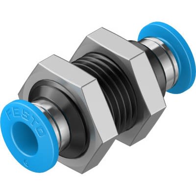 Festo QSS Series Bulkhead, 6 mm to 6 mm, Tube-to-Tube Connection Style, 130789 [QSS-6-100]; 650-766