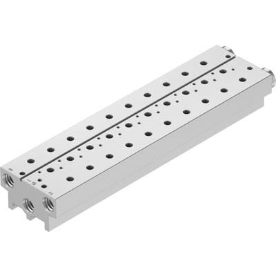 Festo VABM-B10 series 10 station NPT 1/4 Manifold for use with Solenoid And Pneumatic Valve, 576437 [VABM-B10-20S-N14-10]; 650-773
