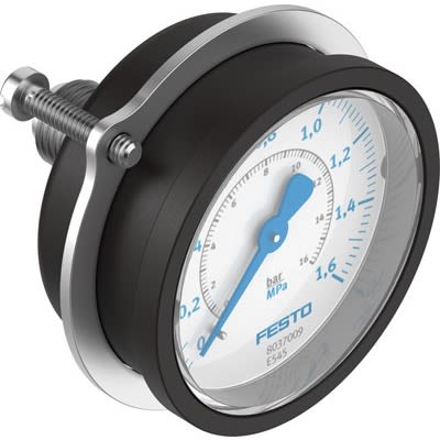 Festo G 1/4 Analogue Pressure Gauge 16bar Panel 50mm Outside Diameter [PAGN-P-50-1.6M-G14]; 651-051