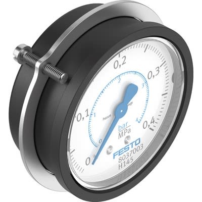 Festo G 1/4 Analogue Pressure Gauge 4bar Panel 63mm Outside Diameter [PAGN-P-63-0.4M-G14-1]; 651-053