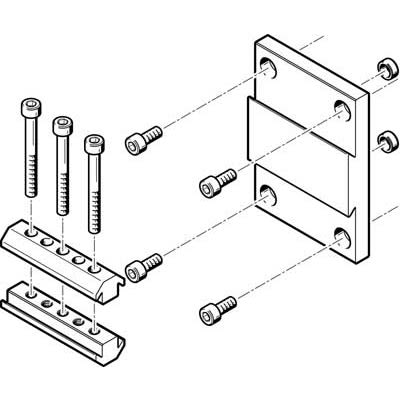 Festo Adapter DHAA-D-L-40-H2, For Use With Handling Modules [DHAA-D-L-40-H2]; 651-056