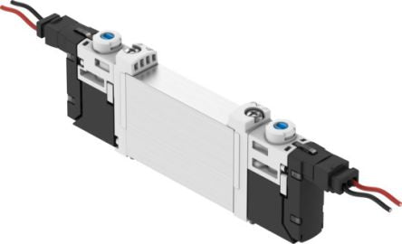 Festo 2x3/2-Way, Closed, Monostable Pneumatic Solenoid Valve - Electrical VUVG Series 24V dc [VUVG-B10-T32C-AZT-F-1H2L-W1]; 651-154