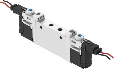 Festo 2x3/2-Way, Closed, Monostable Pneumatic Solenoid Valve - Electrical M5 VUVG Series 24V dc [VUVG-L10-T32C-AT-M5-1H2L-W1]; 651-156