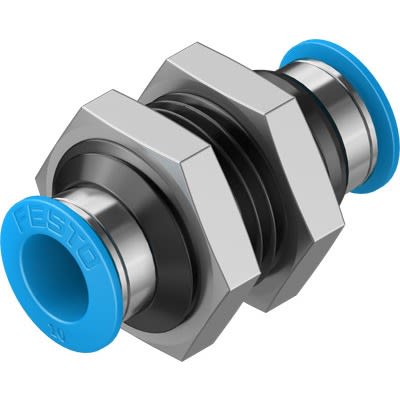 Festo QSS Series Bulkhead, 10 mm to 10 mm, Tube-to-Tube Connection Style, 130791 [QSS-10-50]; 651-225