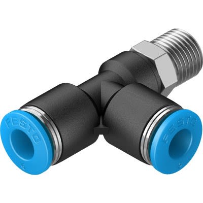 Festo QSTL Series Push-in Fitting, R 1/8 Male to For tubing outside diameter 6 mm, Threaded-to-Tube Connection Style, [QSTL-1/8-6-100]; 651-237