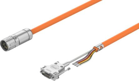 Festo NEBM Series Cable for Use with Servo Drives, 10m Length, 0 → 850 V dc,8190887 [NEBM-M23G15-EH-10-Q7N-S1LEG21]; 651-353