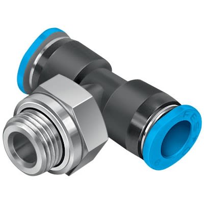 Festo QSMT Series Push-in Fitting, G 1/8 Male to For tubing outside diameter 4 mm, Threaded-to-Tube Connection Style, [QSMT-G1/8-4]; 651-420