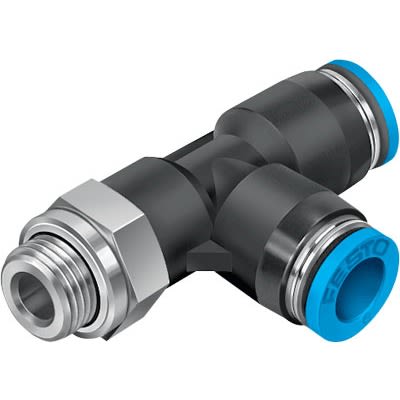Festo QSTL Series Push-in Fitting, G 1/8 Male to 8 mm, Threaded-to-Tube Connection Style, 186171 [QSTL-G1/8-8]; 651-442