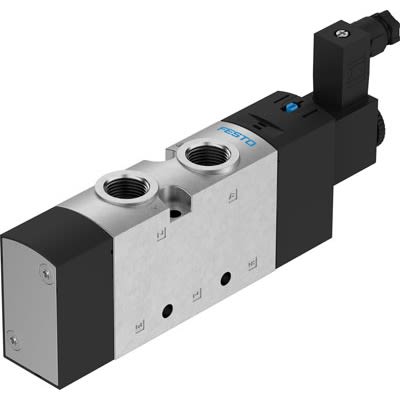 Festo 5/2-Way, Monostable Pneumatic Solenoid Valve - Electrical G 3/8 VUVS Series 24V dc [VUVS-L30-M52-MD-G38-F8-1C1+G]; 651-466