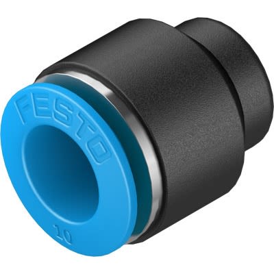 Festo QSC Series Push-in Fitting, 3/8 in, Push-in Connection Style, 153832 [QSC-3/8-U]; 651-533