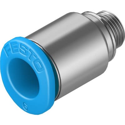 Festo QSM Series Push-in Fitting, M5 Male to 1/4 in, Threaded-to-Tube Connection Style, 130591 [QSM-M5-1/4-I-U-M]; 651-550