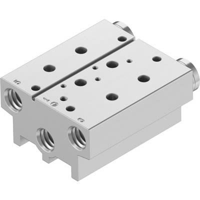 Festo VABM-B10 series 2 station NPT 1/4 Manifold for use with Solenoid And Pneumatic Valve, 576429 [VABM-B10-20S-N14-2]; 651-573