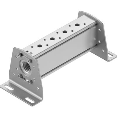 Festo VABM-B10 series 4 station NPT 1/2 Manifold for use with Solenoid And Pneumatic Valve, 8026230 [VABM-B10-25-N12-4-P53]; 651-583