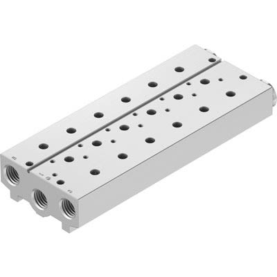Festo VABM-B10 series 5 station NPT 3/8 Manifold for use with Solenoid And Pneumatic Valve, 8026273 [VABM-B10-25S-N38-5]; 651-587