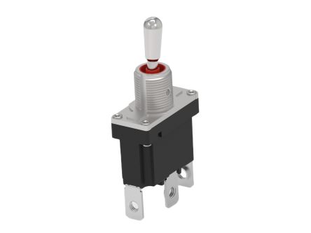TE Connectivity Toggle Switch, Panel Mount, On-None-(On), Single Pole, Screw Terminal, 250V ac [DST12SS351]; 651-676