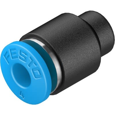 Festo QSC Series Push-in Fitting, 5/32 in, Push-in Connection Style, 153828 [QSC-5/32-U]; 651-729