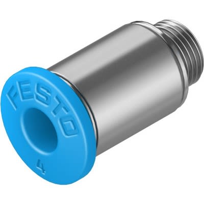 Festo QSM Series Push-in Fitting, M5 Male to 3/16 in, Threaded-to-Tube Connection Style, 183750 [QSM-M5-3/16-I-U-M]; 651-746
