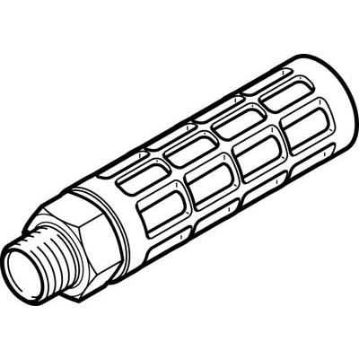 Festo U Aluminium 10bar Pneumatic Silencer, Threaded, 1 in Male [U-1-B-NPT]; 651-754