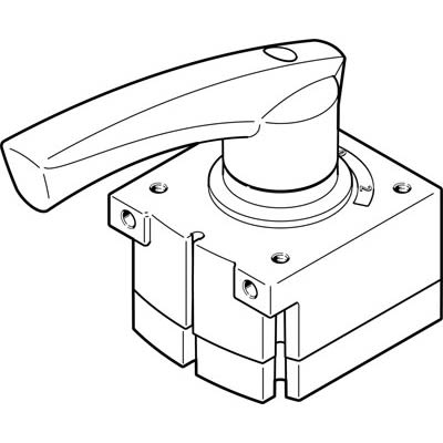 Festo Manual Directional Control Valve Pneumatic Control Valve VHER Series, NPT 1/2, 1/2in, 3192086 [VHER-H-B43C-B-N12]; 651-796