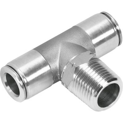 Festo CRQST Series Push-in Fitting, NPTF 1/8 Male to 1/4 in, Threaded-to-Tube Connection Style, 565335 [CRQST-1/8-1/4-U]; 651-840