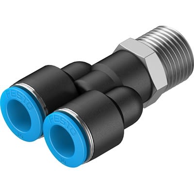 Festo QSY Series Push-in Fitting, R 1/2 Male to 10 mm, Threaded-to-Tube Connection Style, 133196 [QSY-1/2-10]; 651-963